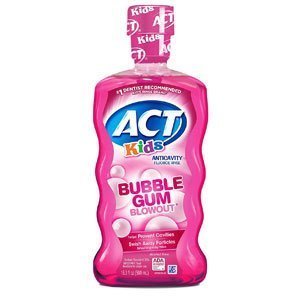 ACT Kids Anti-Cavity Fluoride Rinse Bubblegum Blowout Children's Mouthwash 