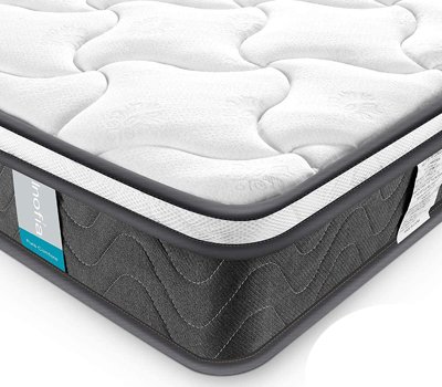 Inofia 8 inch Hybrid Comfort Eurotop Innerspring Mattress- Plush Yet Supportive-Pressure Relief (Twin)