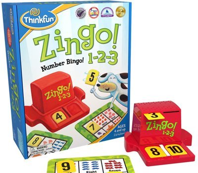 ThinkFun Zingo 1-2-3 Number Bingo Game for Age 4 and Up - Award winner and Toy of the Year Nominee