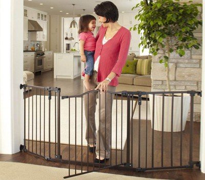 Toddleroo by North States 72” wide Deluxe Décor Baby Gate Sturdy