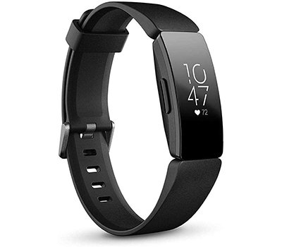 Fitbit Inspire HR Heart Rate and Fitness Tracker, One Size (S and L bands included), 1 Count