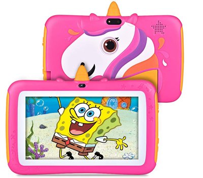 Tablet for Kids 7 inch Kids Tablet, 2GB RAM 16GB ROM, Android 9.0 Tablet, Parent Control, IPS HD Display, Kid-Proof, WiFi, Google Certified Playstore, Android Tablet, Rose