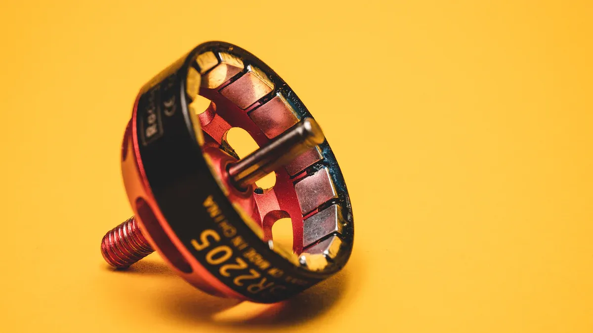 Detailed wiring diagram showing three bullet connectors linking a brushless motor to an ESC with correct battery polarity highlighted in red and black.
